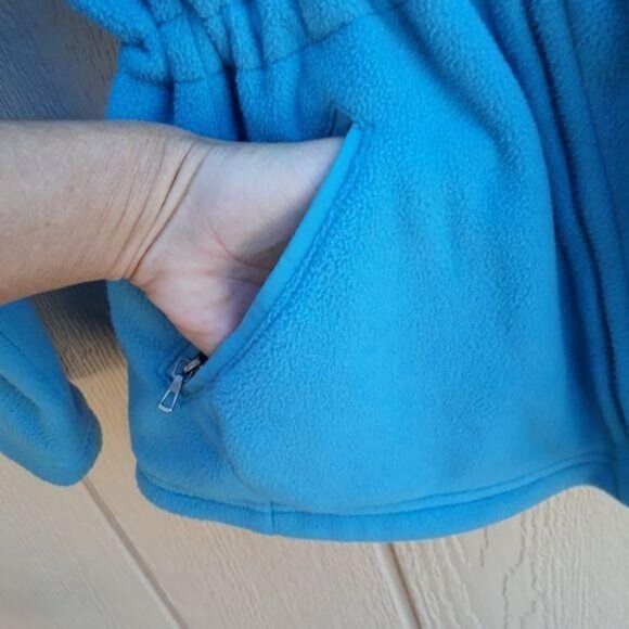 Vtg Lands' End Jacket‎ Fleece Windblock Mock Neck Collar Cinched Waist Zip S - Picture 6 of 11